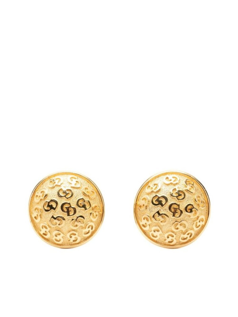 ★SOLD★ Dior CD Logo Round Earrings Gold Plated - Picture 1 of 3